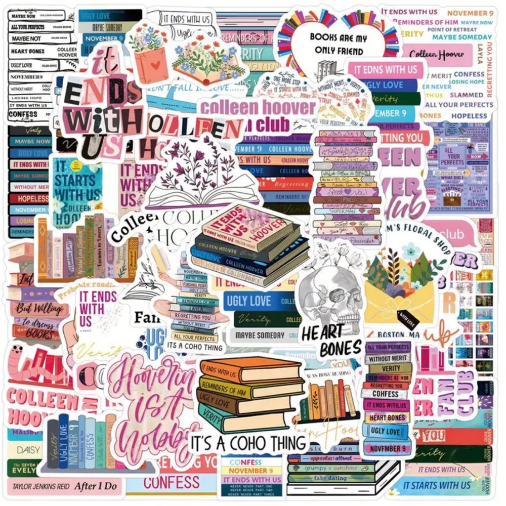 Vibrant Book Lover Sticker Collection